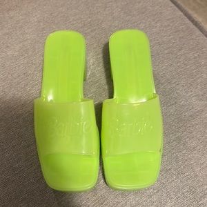 Barbie heels neon green